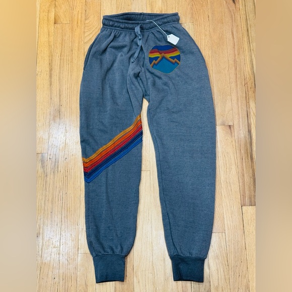 Aviator Nation Pants - NWT🔥AVIATOR NATION ALL SEASONS MOUNTAIN  CHEVRON 5 STRIPES SWEATPANTS *RARE